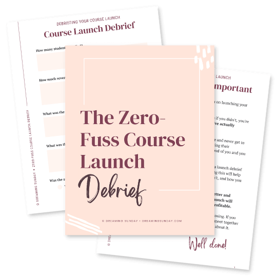 The Zero-Fuss Course Launch Debrief preview