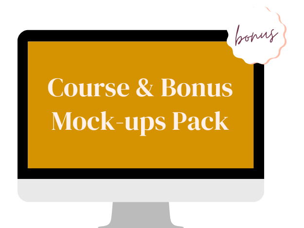 Course mock up pack Bonus - Dreaming Sunday