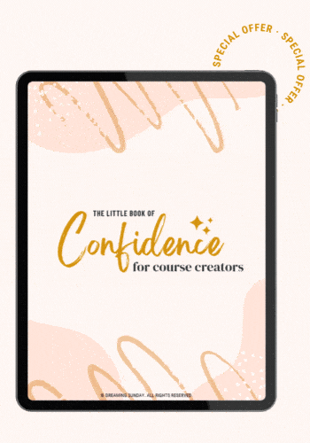 the little book of confidence for course creators preview on a tablet device