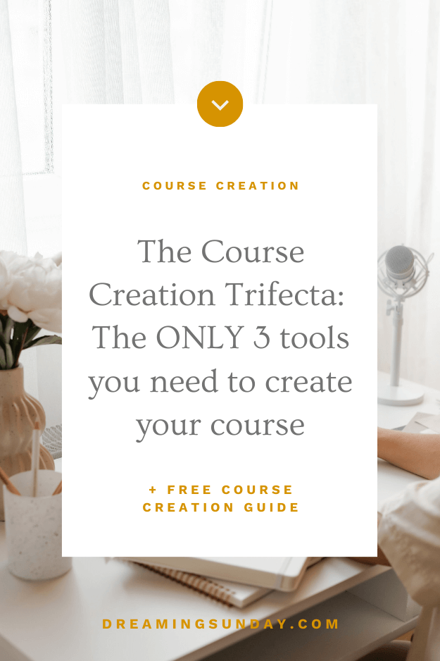 (decoration) The course creation trifecta The ONLY 3 tools you need to create your course