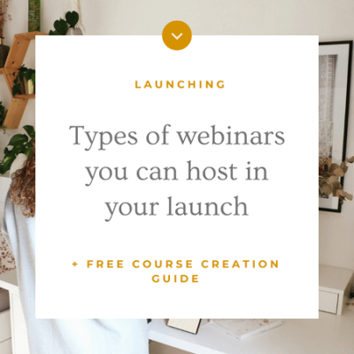 Webinar ideas you can use in your course launch